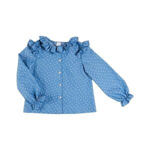 Pepa London Girls  Mabel Floral Blouse, Blue
